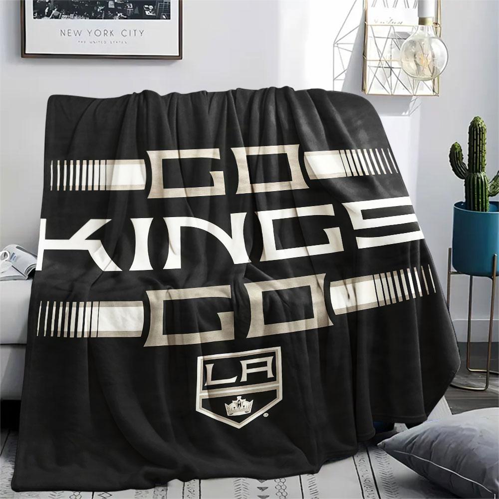 LA Kings Printed Flannel Blanket, soft throw for bedroom sofa, washable, Christmas present, great gift.