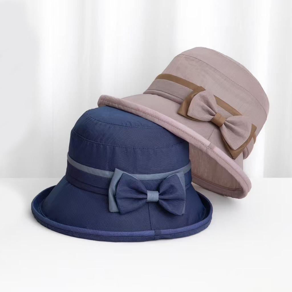 Hat woman middle-aged elderly summer mother thin sun hat breathable basin hat cool hat bucket hat sun hat