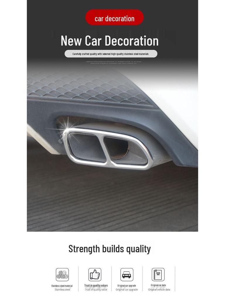 Stainless Steel Black Exhaust Pipe Cover for 2018-2021 BMW 5 Series