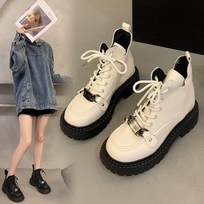 Thick Bottomed Sponge Cake Women's 2024 Boots Spring and Autumn Women's British Style Sweet and Cool Short Boots