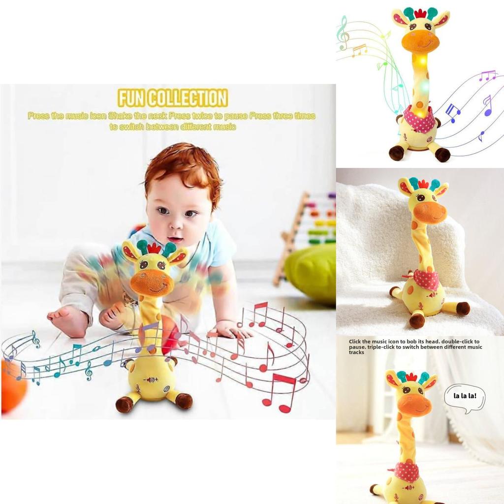Singing Giraffe Plush Toy With Talking Motion For Kids Gift
