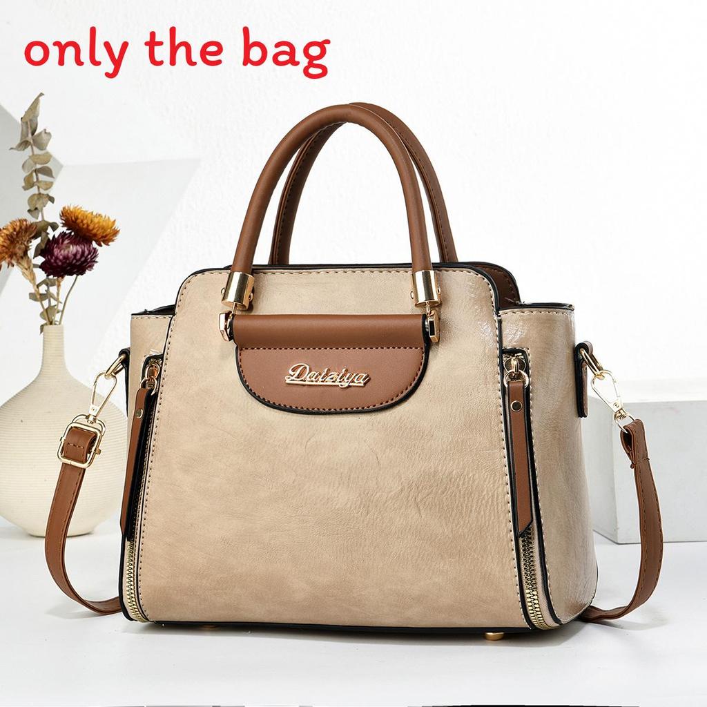 Street Style Pu Handbag With Top Zip Closure And Letter Decor For Daily Use