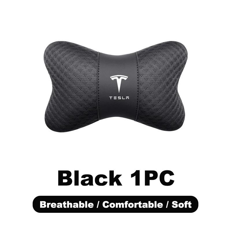 Car Sticker 2025 Hot Car Memory Foam Neck Pillow Protection Lumbar Backrest Cushion For Tesla Model 3 Model S X Y Roadster Space
