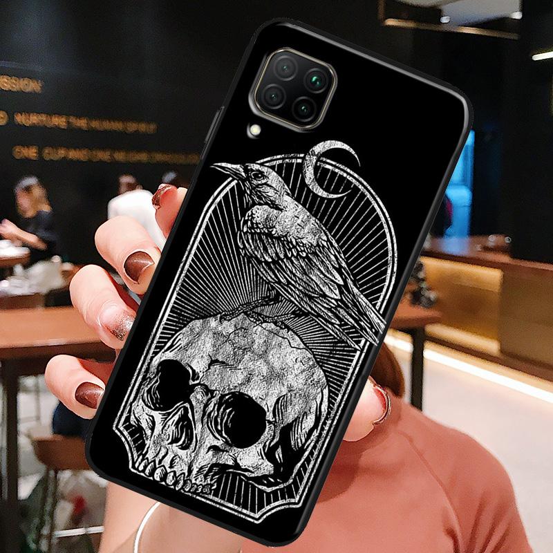 Skull Gothic Creepy Pastel Goth For Huawei Honor X8a X7a X9a X8 50 70 90 Lite Magic5 Pro P20 P30 P40 P50 P60 Nova 9 5T Case