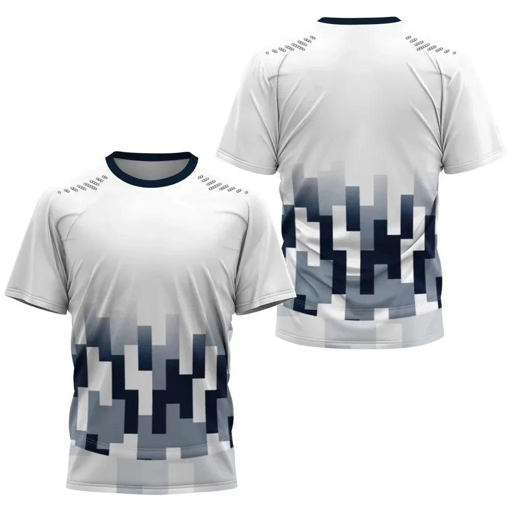 Mens T Shirt Gym Badminton Tennis Sportswear Men Fashion Printed Training Clothing Summer Daily Running Short Sleeve Tees