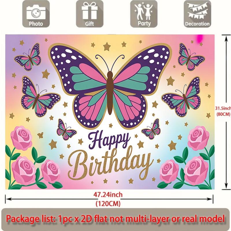 Party Backdrop Butterfly Flat Events Wedding Coming Ceremony Four Seasons Entryway Photo Booth Decor Front Door Decor