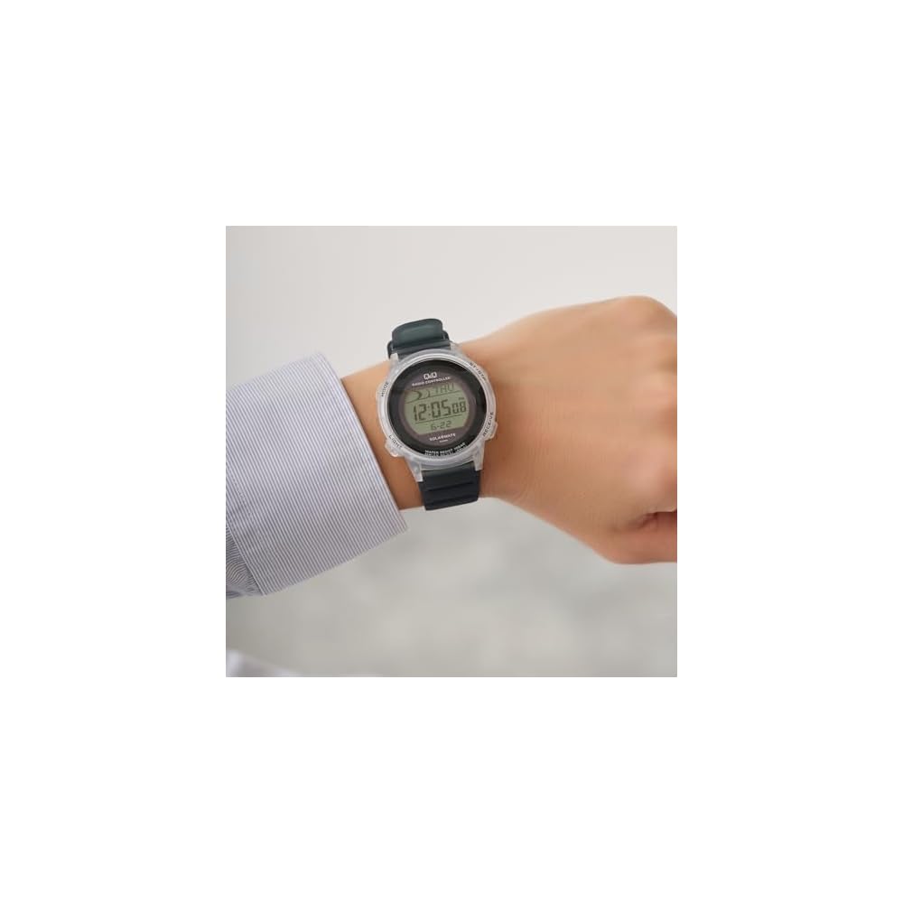 Citizen Q&Q Digital Solar Waterproof Watch Date Urethane Strap D01A-006VK Men's Clear