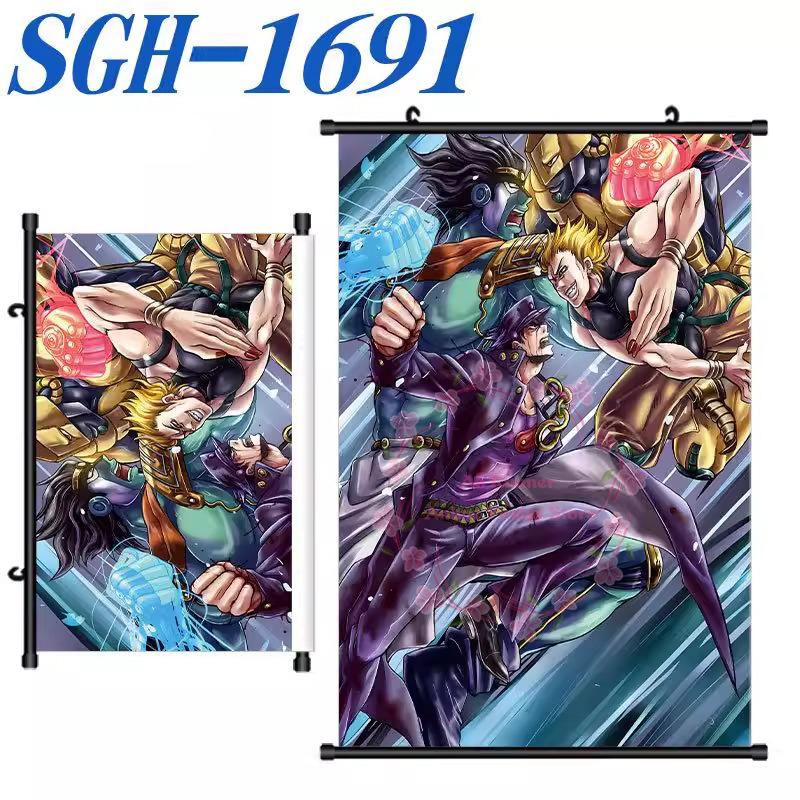 Bizarre Jojo'S Adventure Poster Scroll Painting Peripheral Hanging Painting Bedside Living Room Background Wall Cloth Painting