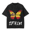 Spain Spanish Flag  T Shirt  Harajuku T Shirts Short Sleeve Awesome Tops Beach Cotton Breathable Oversized Tees