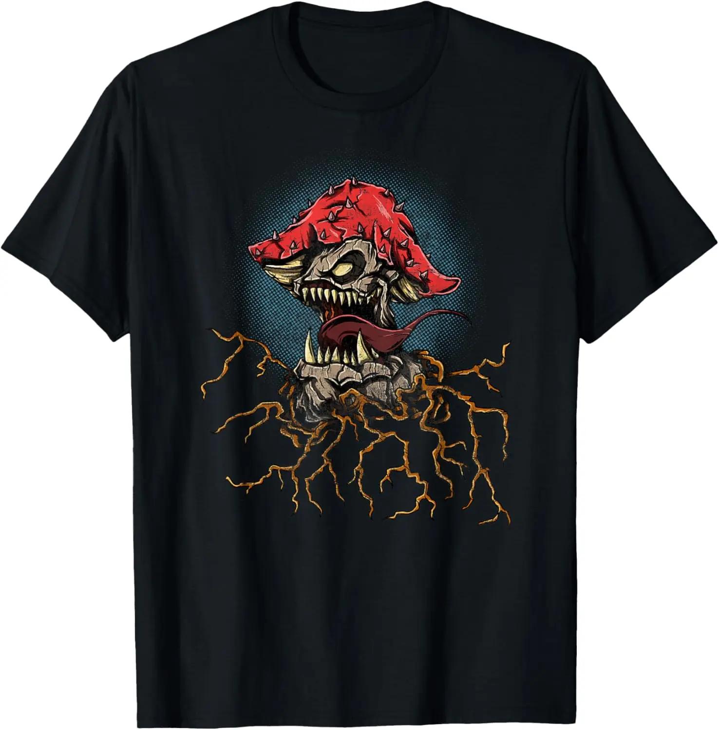 Evil Skull Graphic Tee Dark Cottagecore Horror TShirt Breathable Unisex Trip Wear S