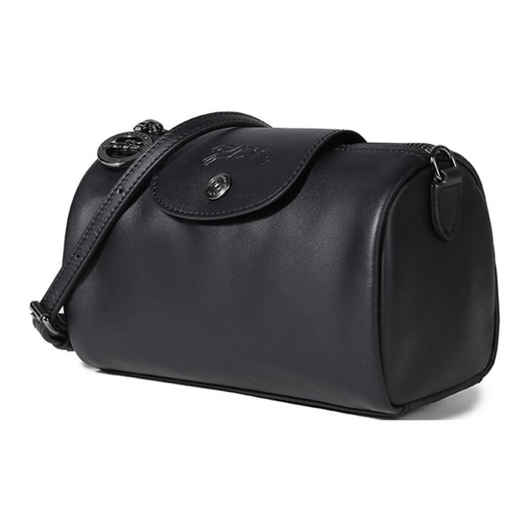 Longchamp Le Pliage Xtra Adjustable Detachable Shoulder Strap Zipper Closure Leather Crossbody Bag Women Crossbody Bag Black 10255987001