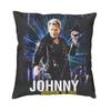 Johnny Hallyday Pillow Home Decor Fashion French Rock Singer Cushions for Sofa Square Pillowcase