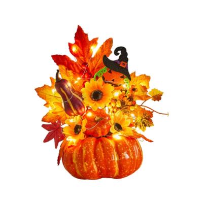 Halloween Pumpkin Ornament Fake Pumpkins Model for Desk Shelf Bedroom