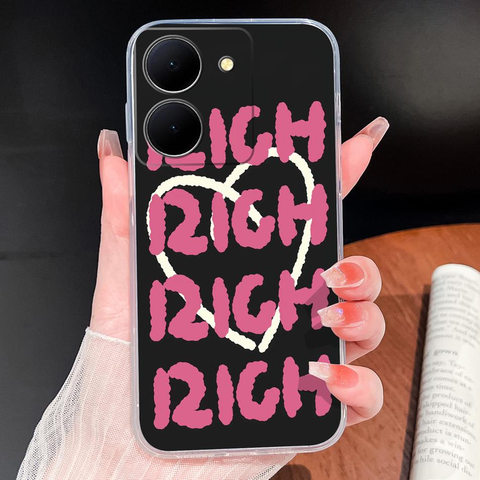 Phone Case For Vivo Y100i Y200i Y300i Y500i 5G Vintage Angel Soft Transparent Silicone High Quality Shockproof Funda