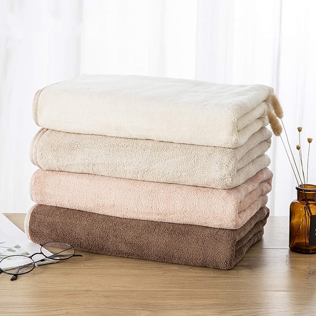 Bath Towel Set, Pack of 2 Luxury Microfiber Large Bath Sheet Towels Super Soft Absorbent and Quick Dry for Sauna and Spa Brown