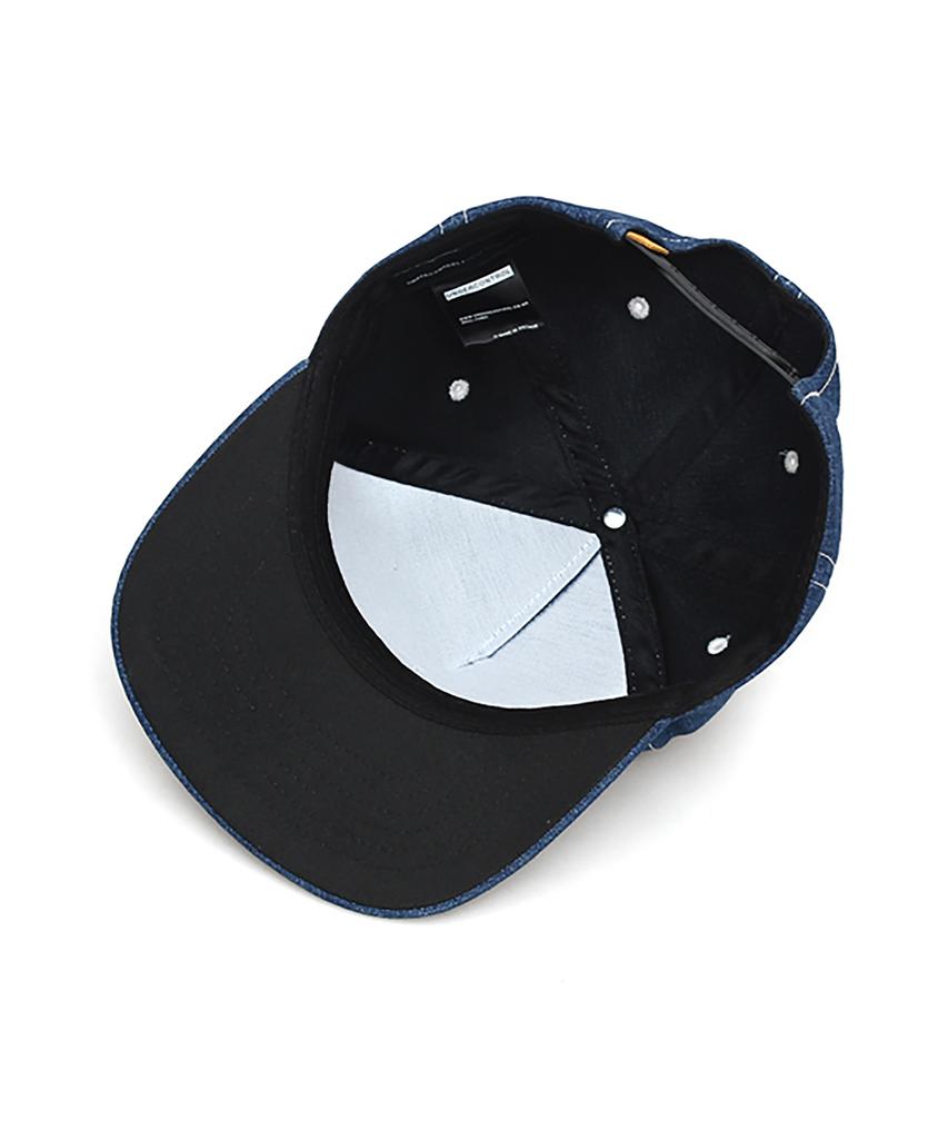 Eondeokeonteulol All Seasons Denim Stitch Hardtop Flat Brim Snapback Cap Circle Udc / Washed Blue
