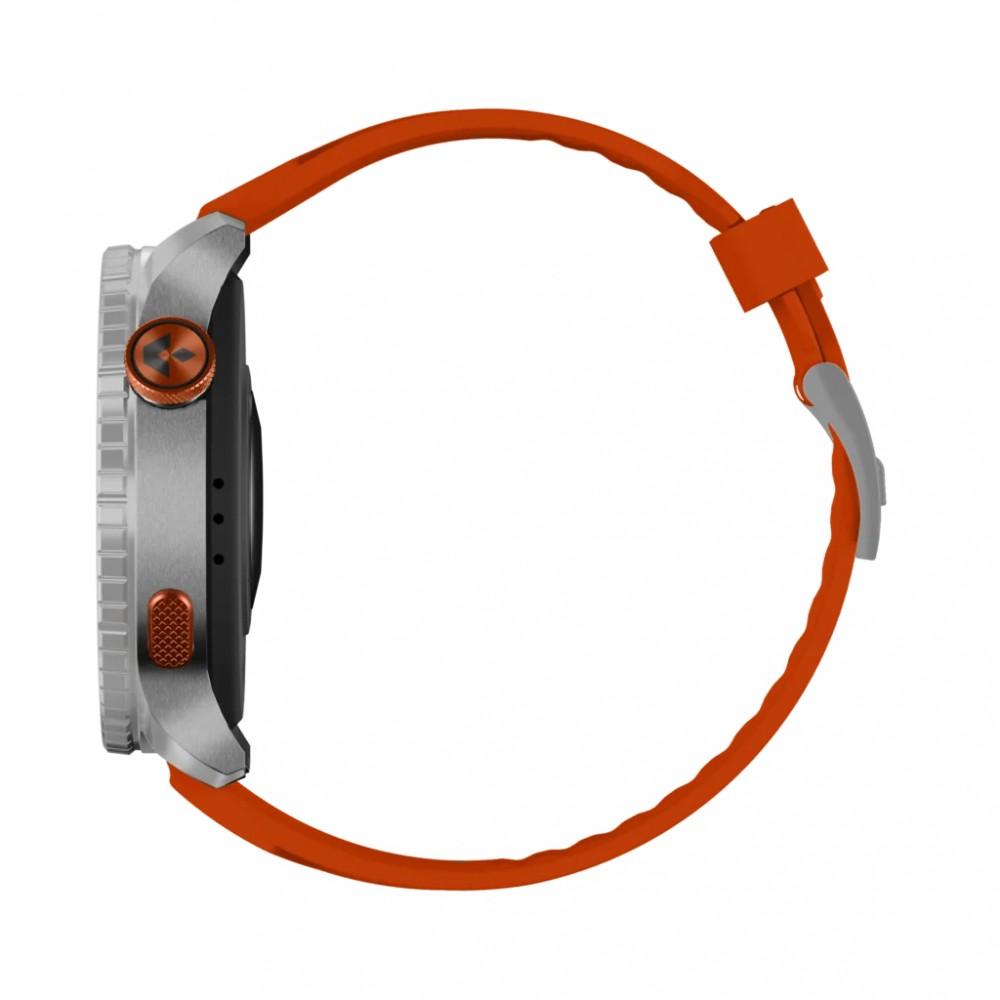 Smartwatch Kompas GPS srebrny