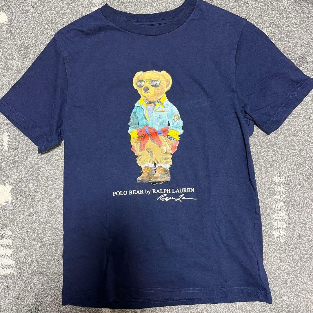 Used Polo Ralph Lauren Polo Bear Short Sleeve T-Shirt Navy 150 S Sunglasses