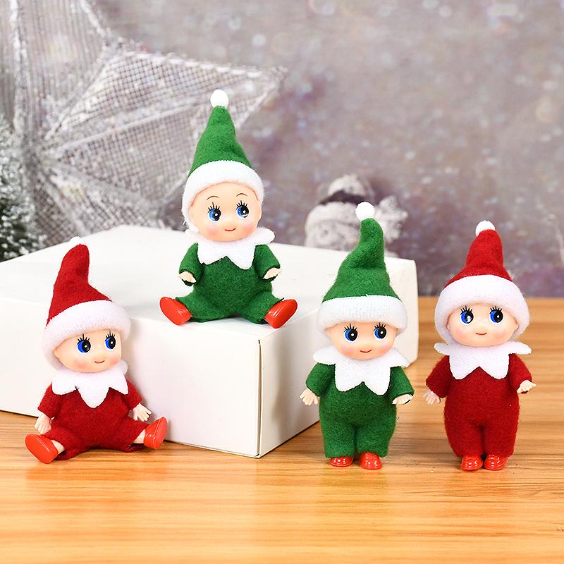 Merry Christmas Elf Dolls Ornaments Mini Cute Baby Doll Xmas Gift for Girl Boy Kids Christmas Party Decorations Navidad New Year