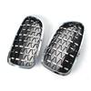 2PCS Car Front Bumper Grills Diamond Style Kidney Grilles Racing Grill For BMW 5 Series F10 F11 F18 M5 528i 530i 535i