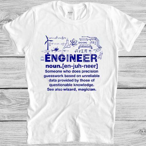 Engineer T Shirt Funny Slogan Joke Cool Saying Sarcastic Wizard Gift Tee M94 S