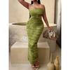 Explosive Autumn New Slim Backless Tie-dyed Tube Top, Dress, Women