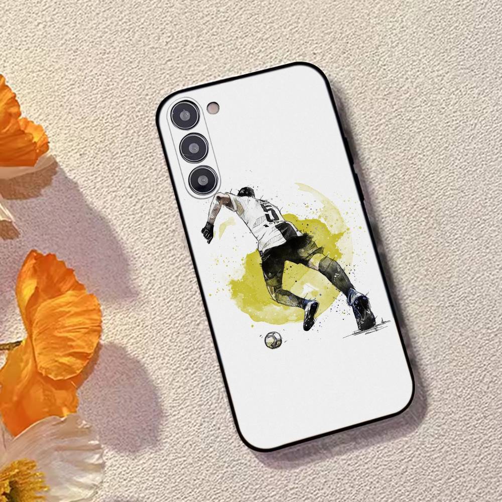 Abstract figure Soccer Support Phone Case For Samsung Galaxy A73,A72,A71,A70,A53,A52,A51,Soft Silicone Black Cover