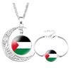 Flag Moon Palestine Pendant Necklace Woman Fashion Accessories Presents Girl
