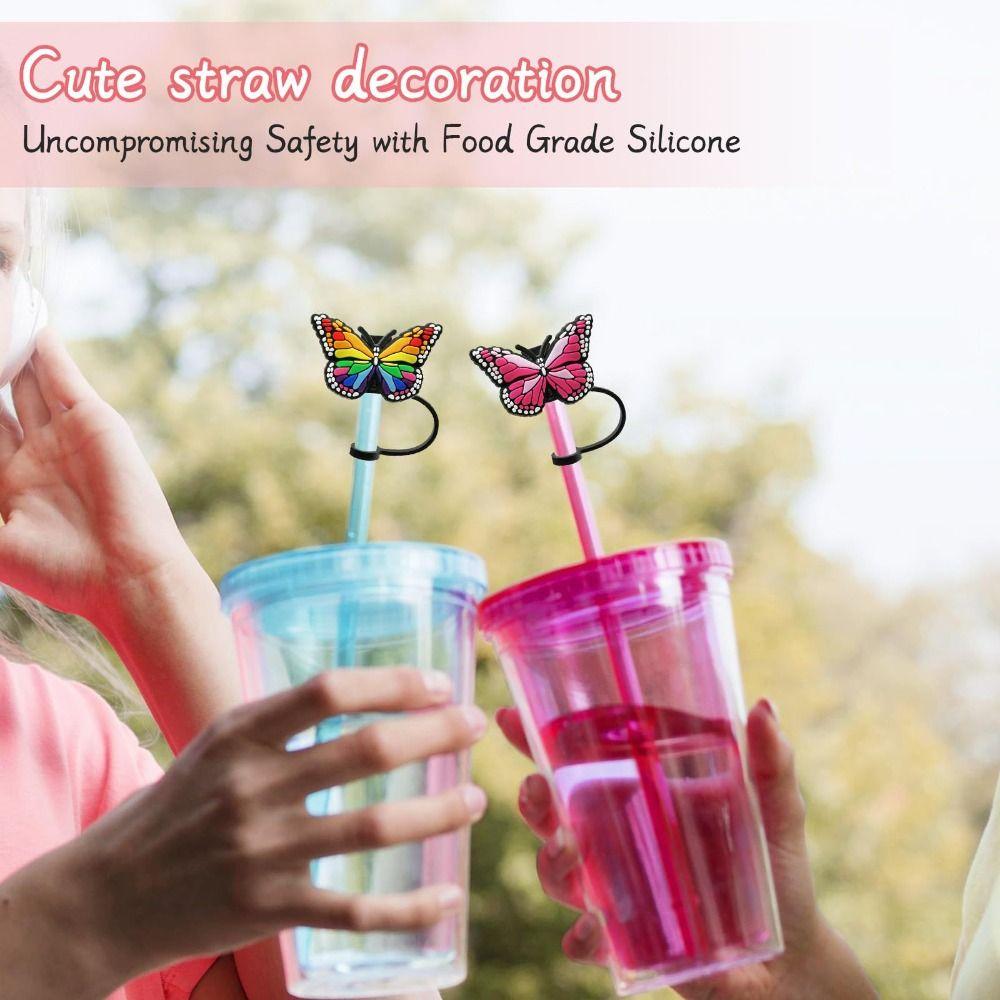 Splash Proof Straw Plug Silicone Drinking Dustproof Cap Creative Straw Topper  Cup Accessories