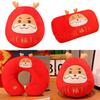 Adorable Dharma Dragon Stuffed Animal Red Dragon New Year Dragon Of Fortune Dragon Plush Neck Pillow