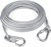 Doppelkopf Hund Ausleine Leine, Zugseil mit Metallschnalle Stahlseil Rostfrei Trainingshalsband, Outdoor Hunde Gurt