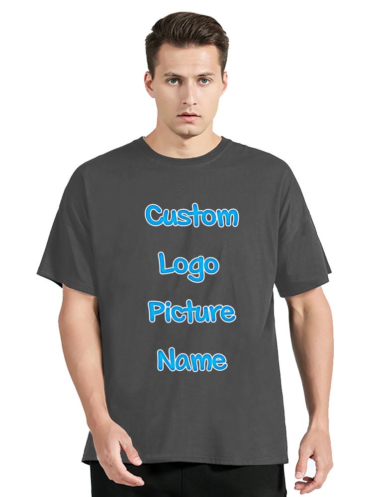 Unisex Cotton Tshirt Customized Printed T Shirt Harajuku Top DIY Your Like Photo Or Logo T-shirt Fashion Custom Tshirt Tees Tops