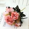 Künstlicher Seidenhandstrauß, gemischte künstliche Blumen, Pfingstrosen, Rosen, Hortensien, Dekor