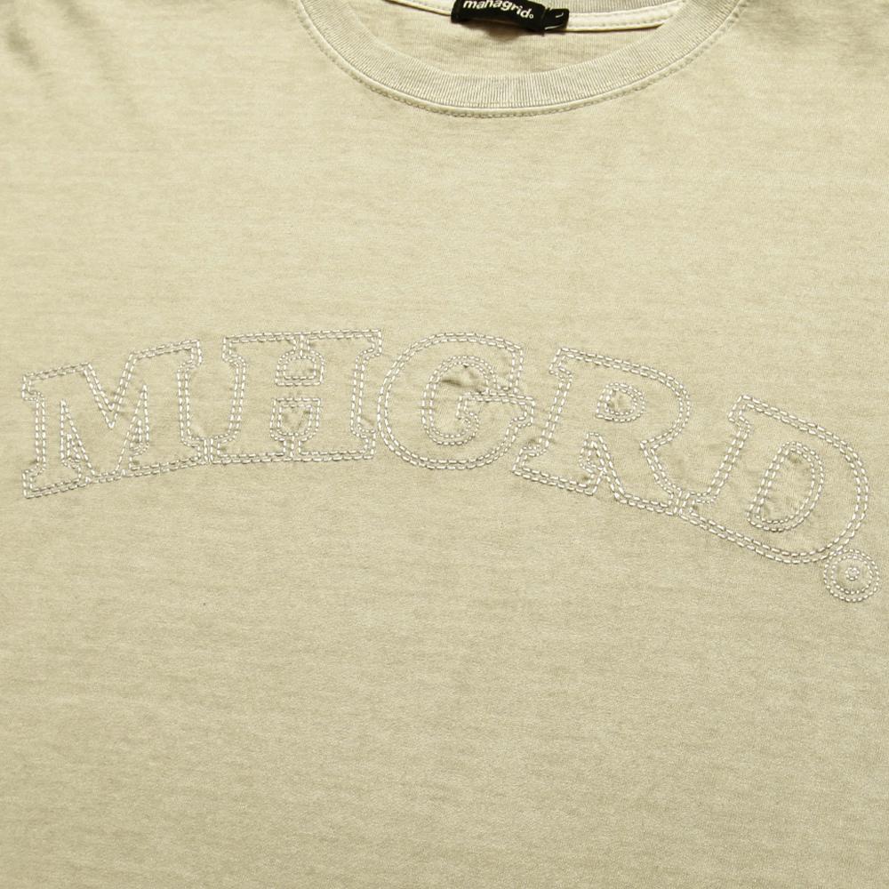 MAHAGRID Arc Logo Pigment Tee Beige(Mg2Cmmt539A)