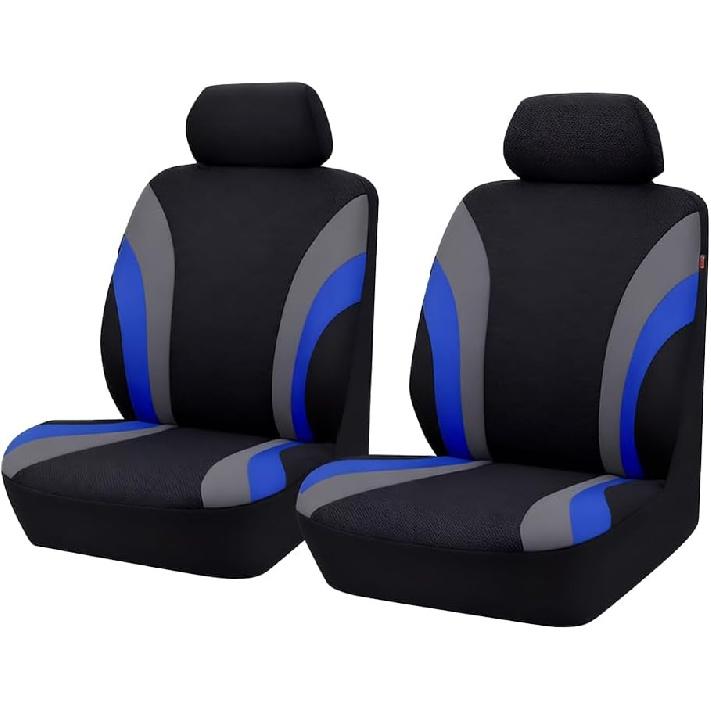 Car Front Seat Covers Only, Sports Breathable Mesh Vehicle Front Seat Protectors with Removable Headrest Covers, Auto Interior Protection