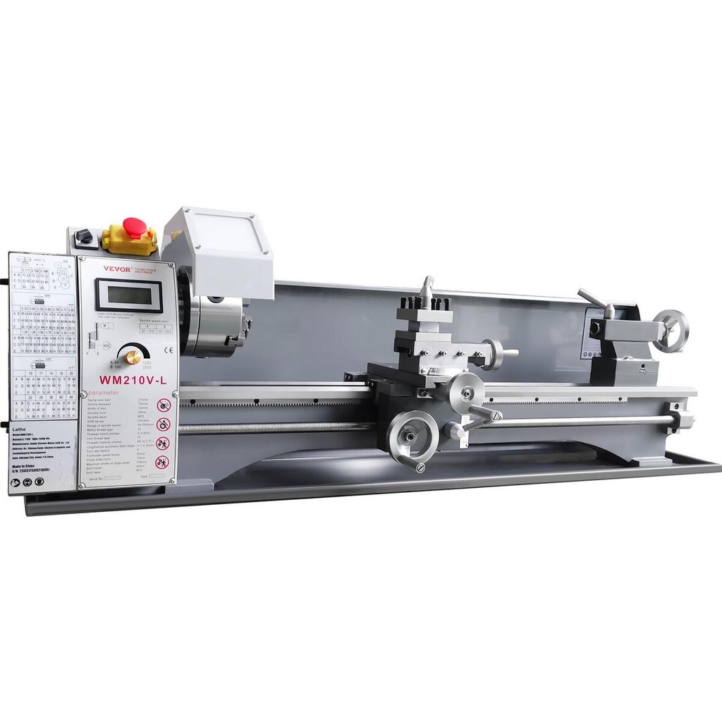 Metal Lathe Machine, 8.3'' x 29.5'', Precision benchtop power metal lathe, 0-2500 RPM Continuously Variable Speed, 750W Brushless Motor Metal Gears,