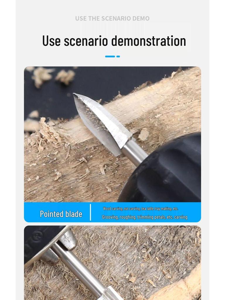 Dental & Wood Carving Tool Set: Power Tool, Engraving Knife, Steel Drill Bit, Grinding & Scribing Heads