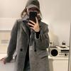 Winter Wool Coat for Women Mid Length Korean Fashion Warm Trench Jacket