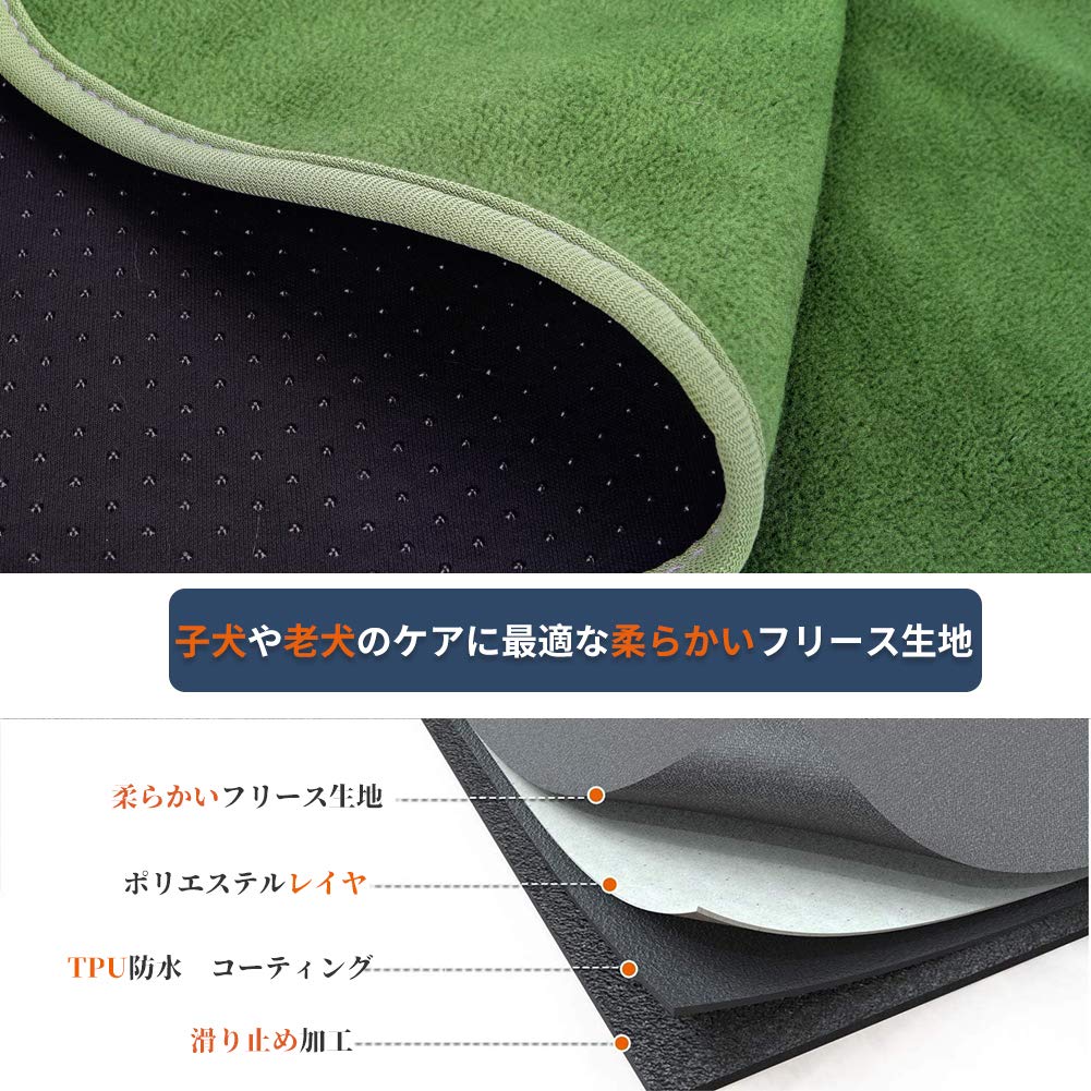 Washable Pet Pads for Dogs and Cats Pee Pet Machine Washable Set of - Pads, Mats, Quick-Drying, Non-Slip, Reusable, (Green, 182x182cm, 2)