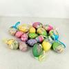 30/12PCS Rabbit Painting Easter Eggs Pendant Colorful Funny Painted Paper Eggs Foam Educational Hanging Ornaments