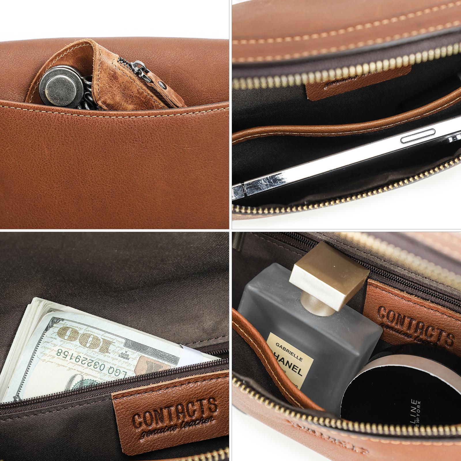 CONTACT S Женские поясные сумки из натуральной кожи Роскошные дизайнерские поясные сумки — фото 9