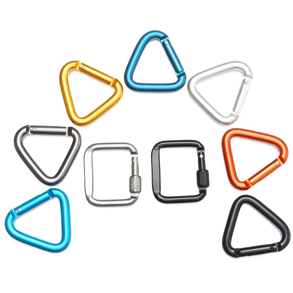 Outdoor Sports Equipment Safety Climbing Button Alloy Carabiner Buckle Keychain Camping Hiking Hook