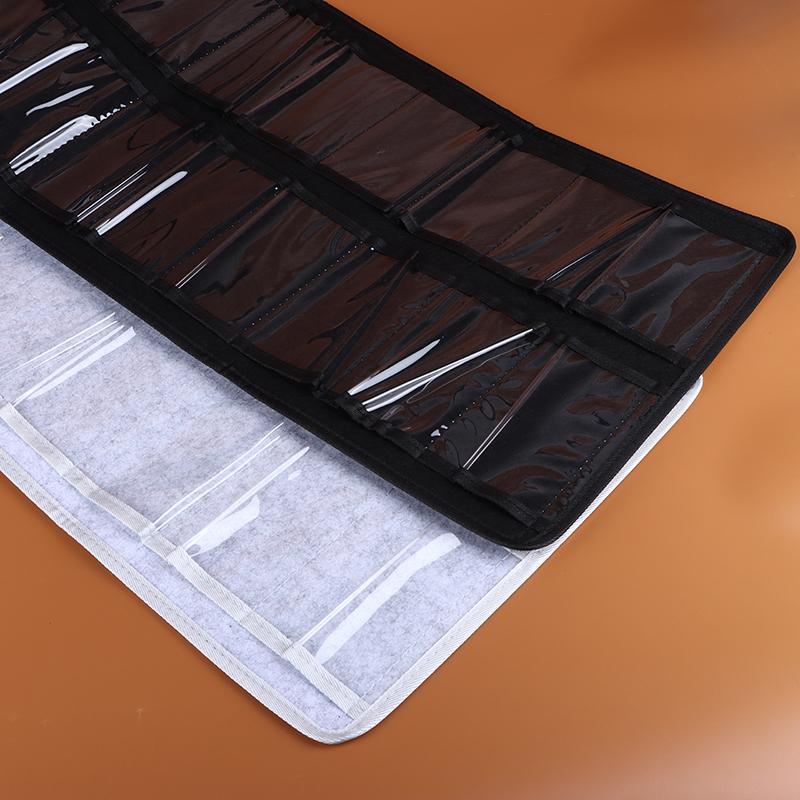 16Slots Felt Eyeglasses Stand Holder Dust Proof Wall-Mounted Pocket Storage For Sunglasses Glasses Display Hanging Bag Organizer
