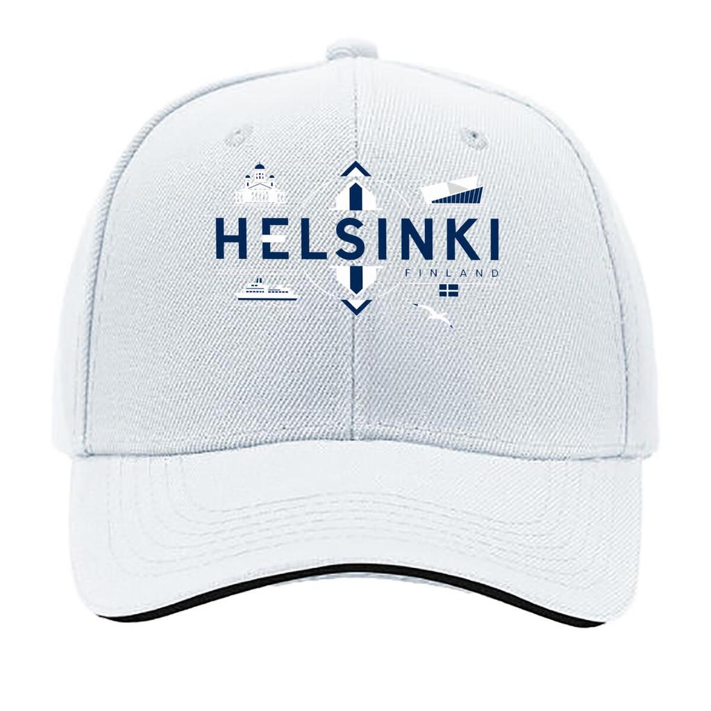 Modern Helsinki Finland Cross Travel Sandwich Baseball Cap Sun Cap Outdoor Workouts Hat