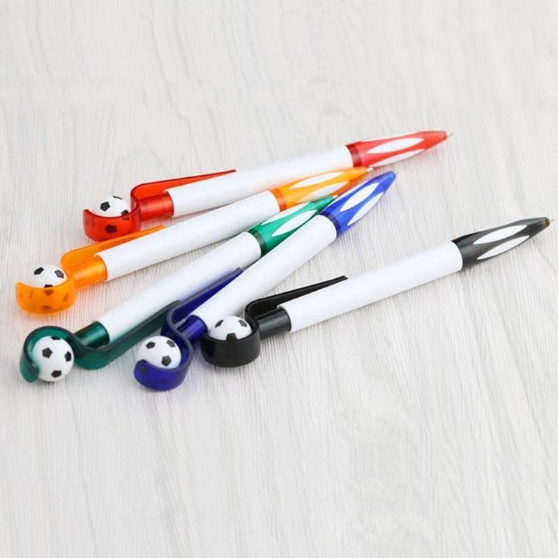 3Pcs/lot Ballpoint Pen 0.5mm Blue Ink Writing Supplies Ball Pen Cute Football Korean School Supplies for Student Stationery Random Color