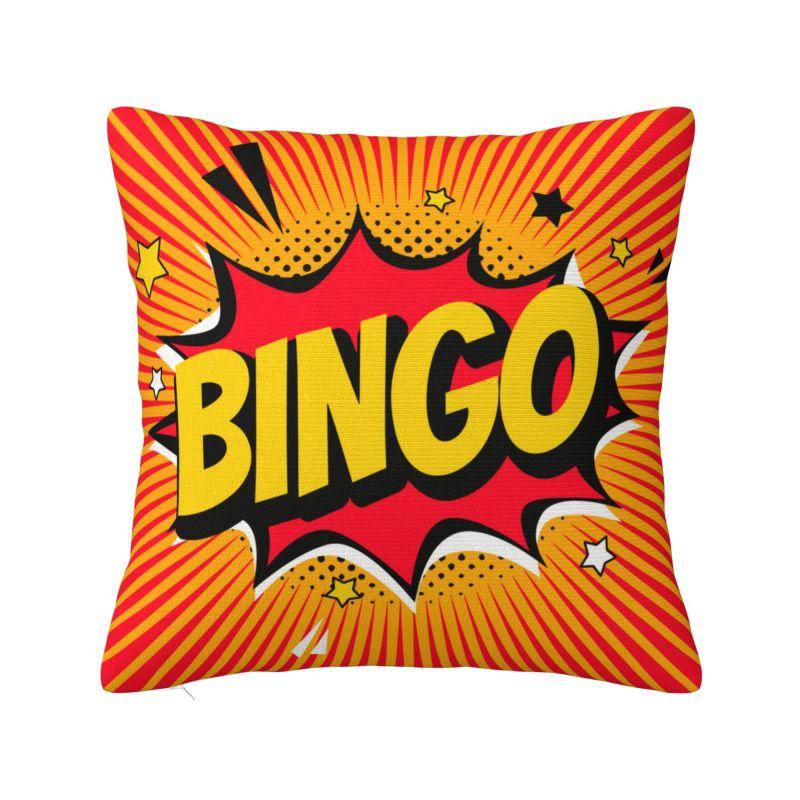 Heißes Spiel Bingo Bälle Karten Kissenbezüge Heimdeko D-Druck Sofa Stuhl Kissenbezug Polyester Weicher Kissenbezug