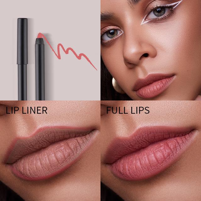 16-Color Long-Lasting Eyeliner & Lip Liner: Easy to Apply, Fade-Resistant