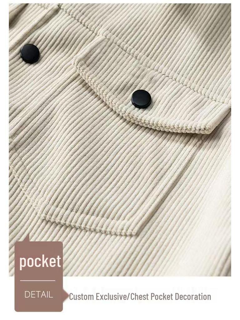 Japanese Retro Lapel Workwear Jacket - Men's Casual Loose Trendy Top for Spring and Autumn