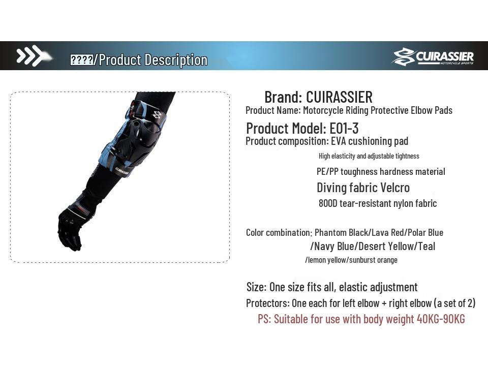 CUIRASSIER Motocyklowe Nakolanniki - Sprzęt Bezpieczeństwa Off-Road, Nowe w Magazynie