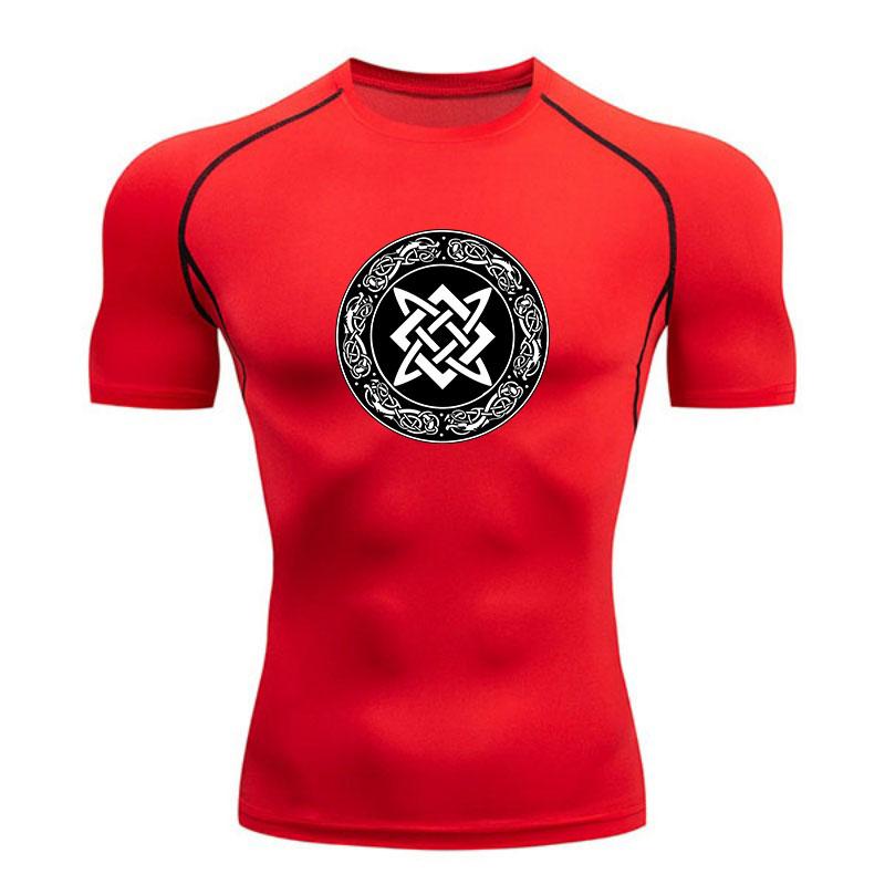 Men's Quick Dry Compression Athletic T-Shirt, Norse Knot Run
